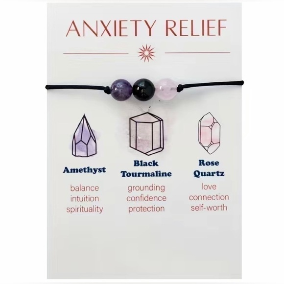 🖤RELIEVE ANXIETY with this adorable gemstone, adjustable bracelet. - Picture 1 of 7